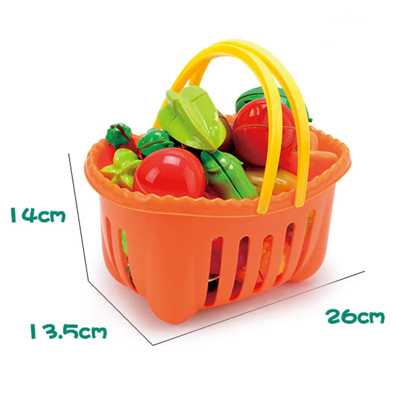 Children Cute Pretend Play Simulation Fruit Vegetable Set for Kids   Empty backpack (25*30*8)