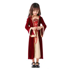 Childrenswear European Medieval Retro Court Clothing Children's Aristocratic Performance Clothes Girls' Princess Dress