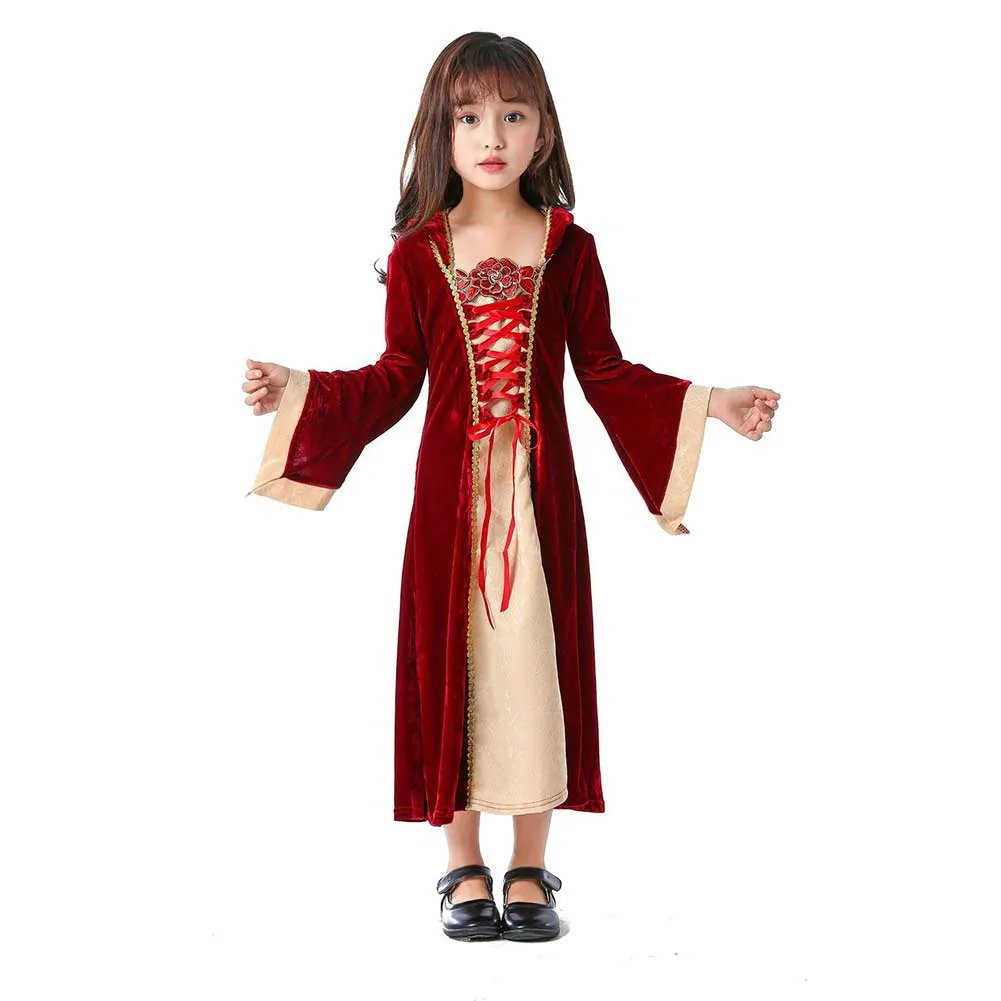 Childrenswear European Medieval Retro Court Clothing Children's Aristocratic Performance Clothes Girls' Princess Dress