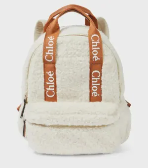 Chloe - Faux Shearling Rucksack - Brown