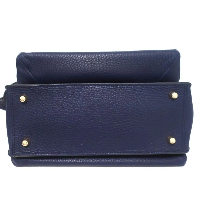 Christian Louboutin Passage Messenger Bag Navy Pebbled Leather Shoulder Bag