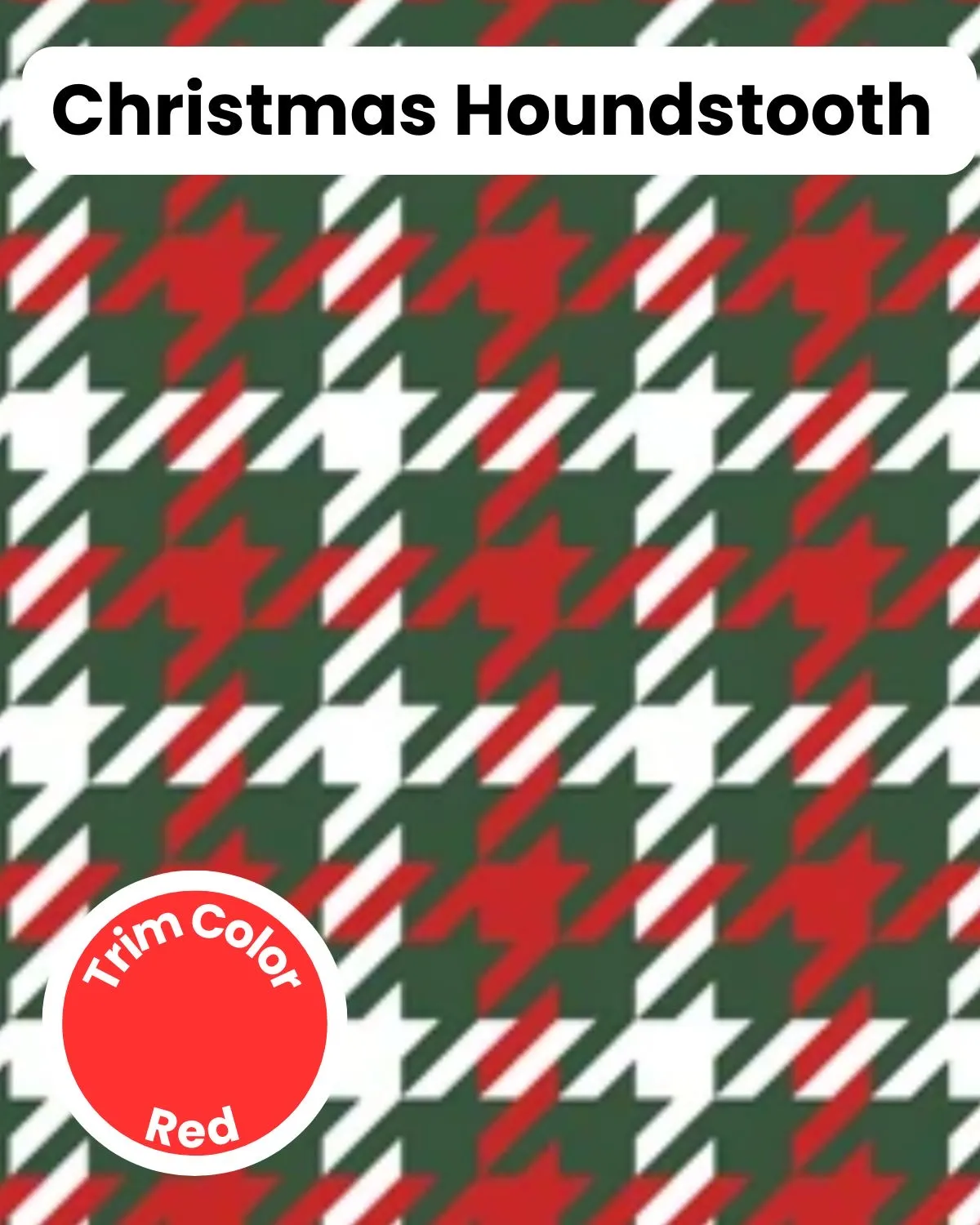 Christmas Houndstooth Dog Pajama with Red Neck & Trim/Sleeves