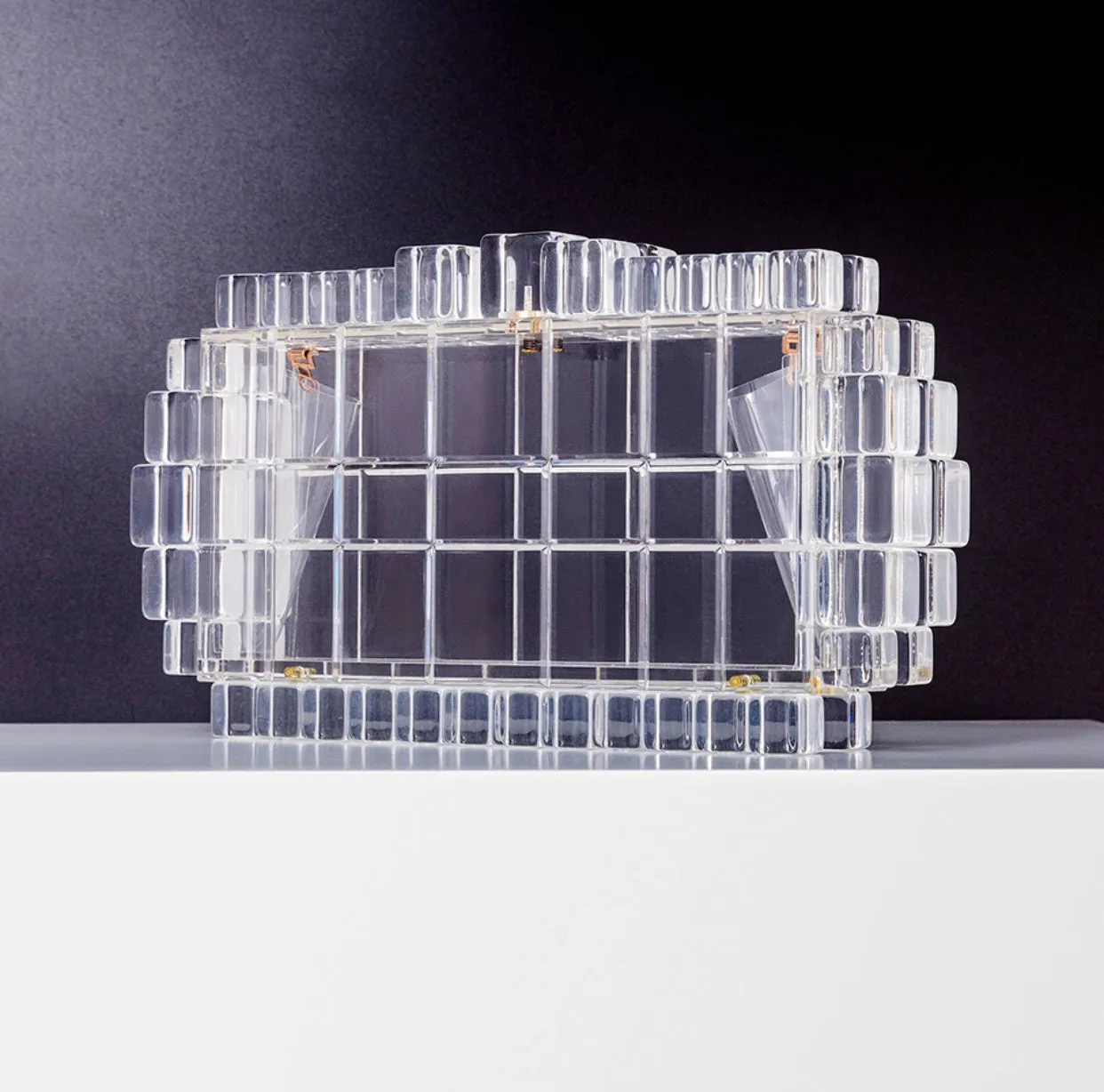 CLEAR ACRYLIC CLUTCH PURSE