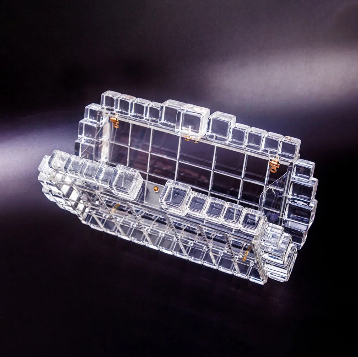 CLEAR ACRYLIC CLUTCH PURSE
