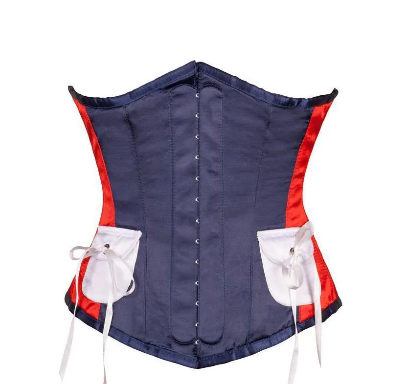 Colleen American Inspired Red, White & Blue Underbust Corset