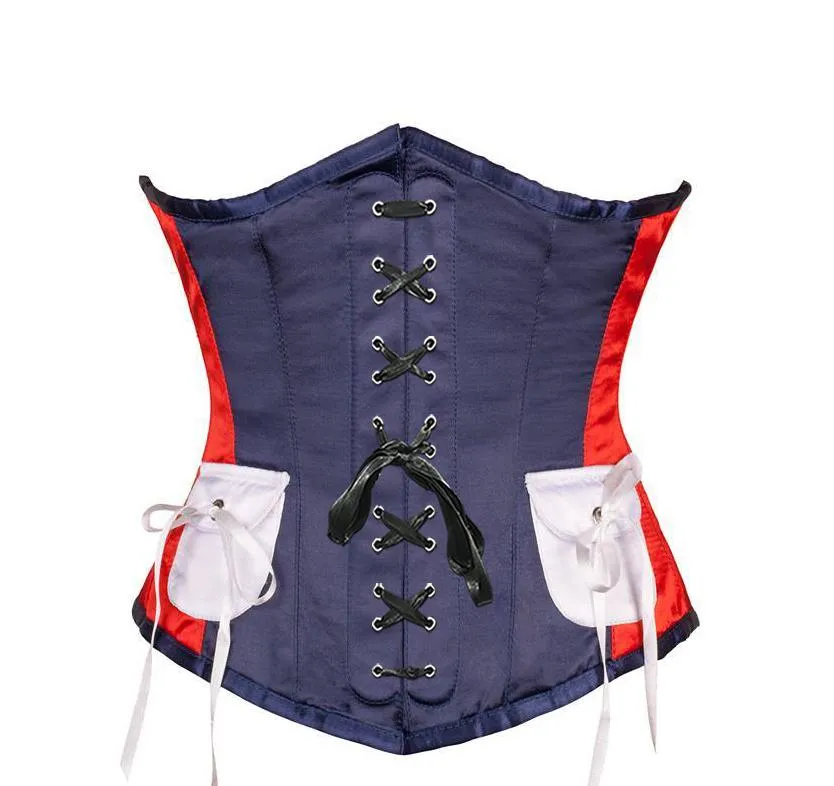 Colleen American Inspired Red, White & Blue Underbust Corset