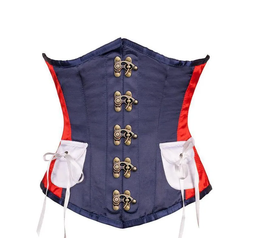 Colleen American Inspired Red, White & Blue Underbust Corset