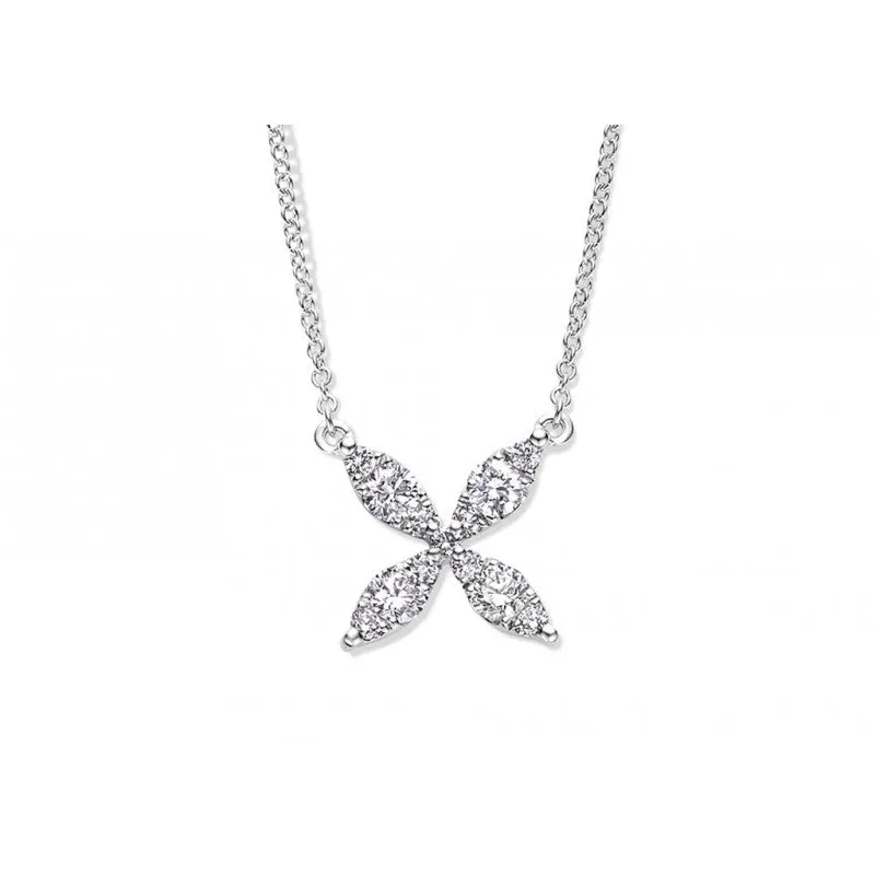 Collier avec motif - Or Blanc, Diamants (CO1628WB42)