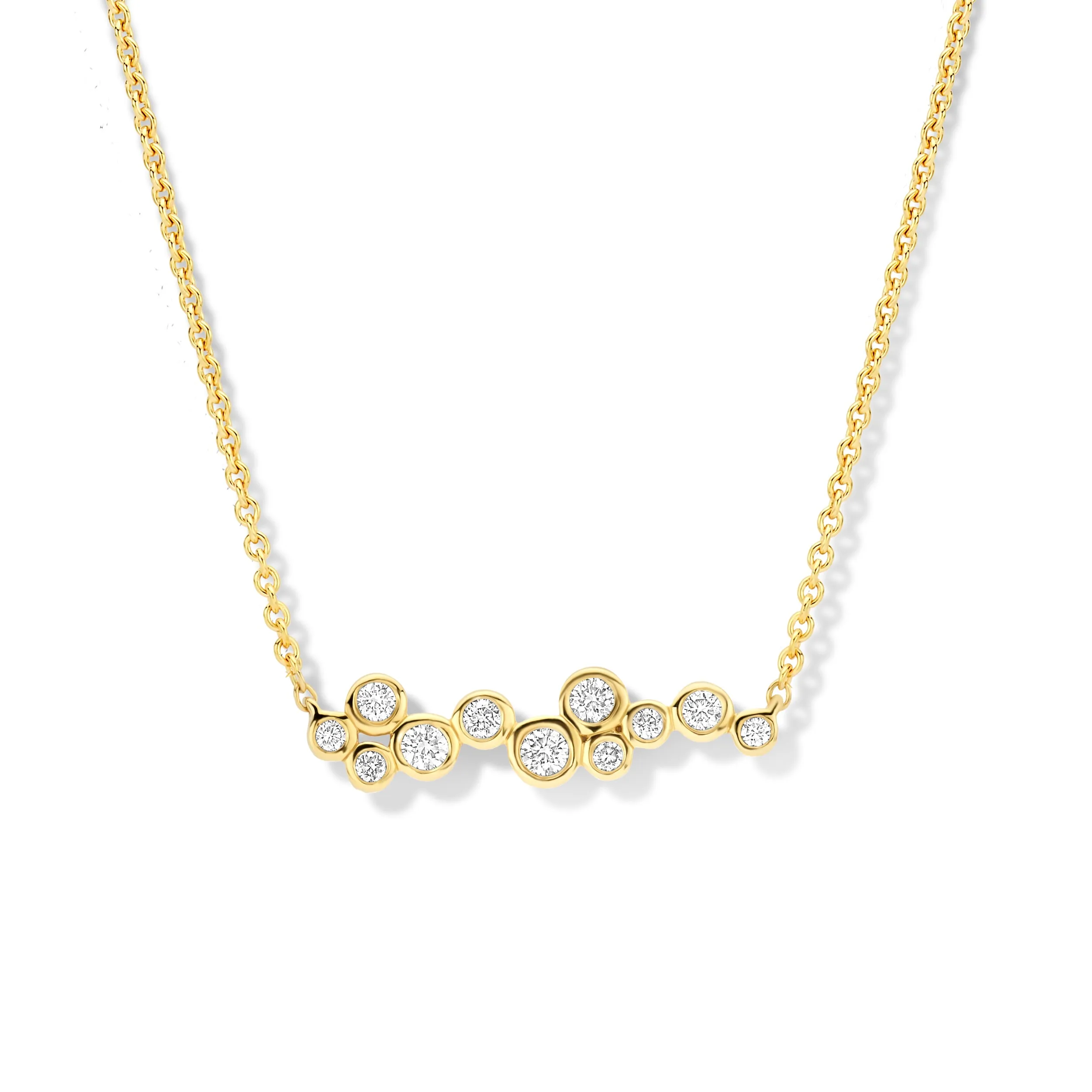 Collier avec motifs - Or Jaune, Diamants (064327/A)