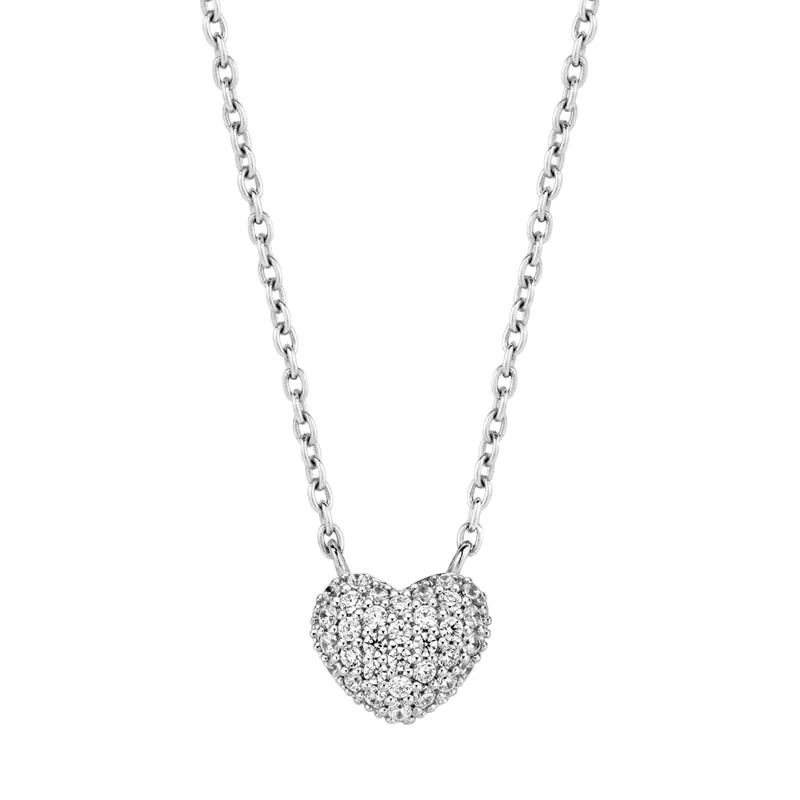 Collier Cœur TI SENTO - Argent, zircons (3899ZI)