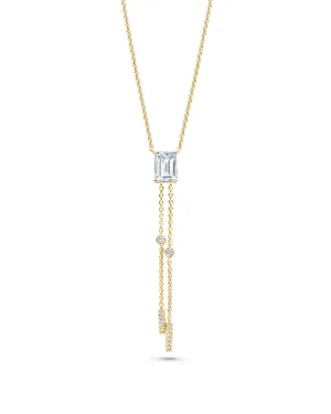 Collier FJF - Icon Octagon Ypsilon, Plaqué or et Zircons (FJF0010025Y)