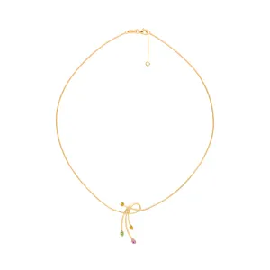 Collier Garel Baia - Or Jaune, Saphirs Multicolores et Diamants (45ZB06VJ)
