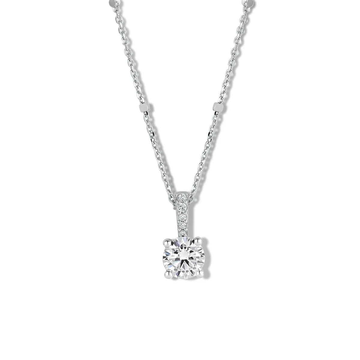 Collier Naiomy - Argent et zircons (N9H11)