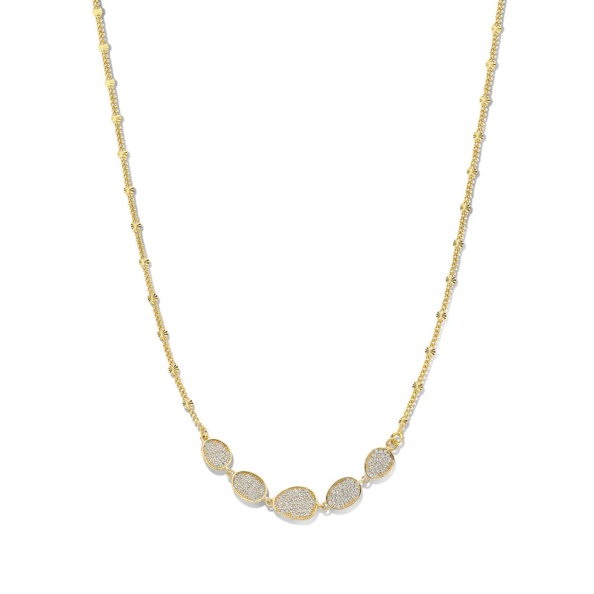Collier Naiomy - Argent, plaqué or et zircons (N4Y59)