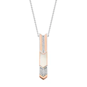 Collier TI SENTO - Argent Bicolore Rosée (3954MW)