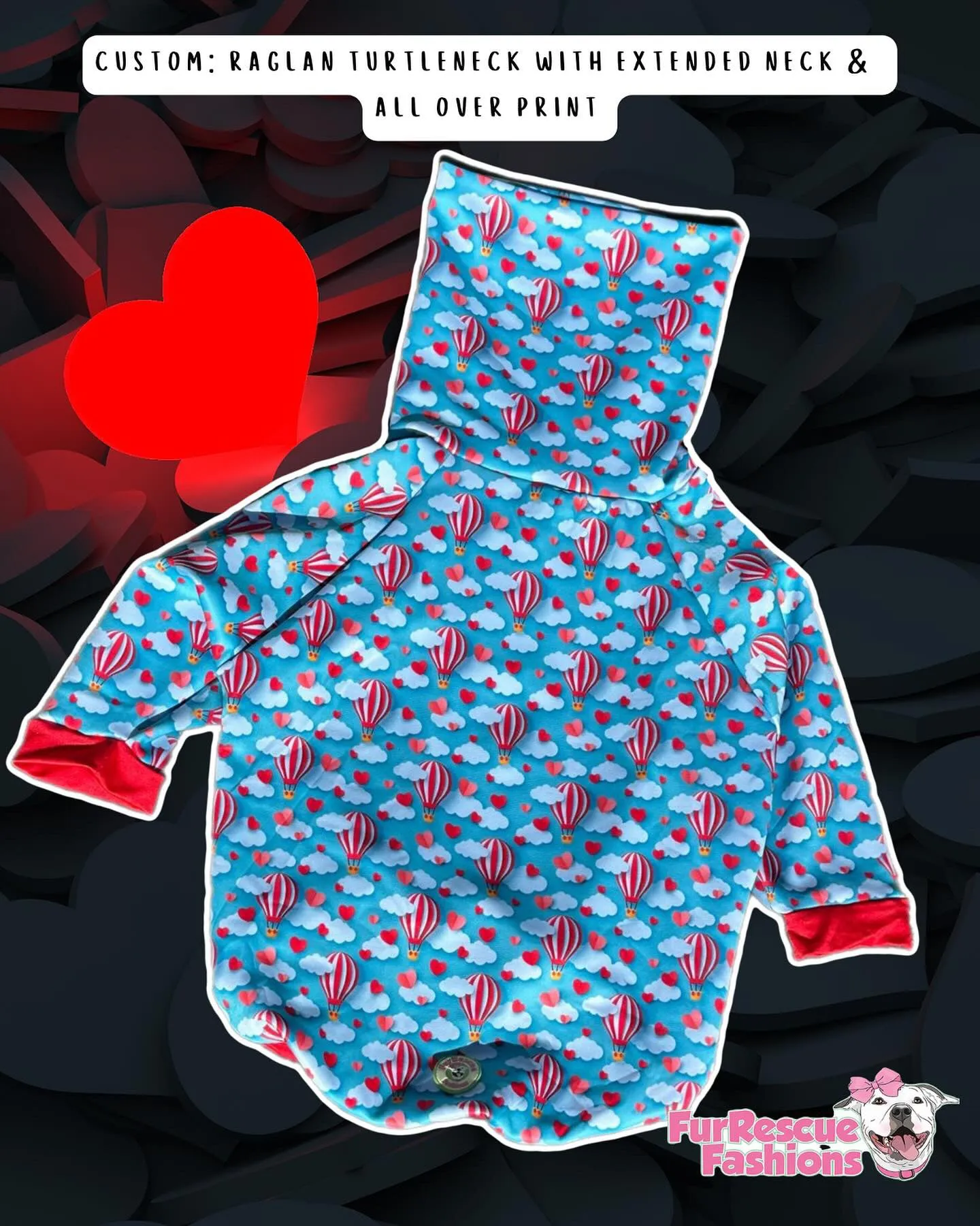 Come Fly With Me Balloons - PAWjama with Red Neck & Trim/Sleeves