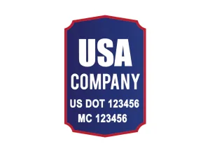 Company American  Truck Door Decal (USDOT), 2 Pack