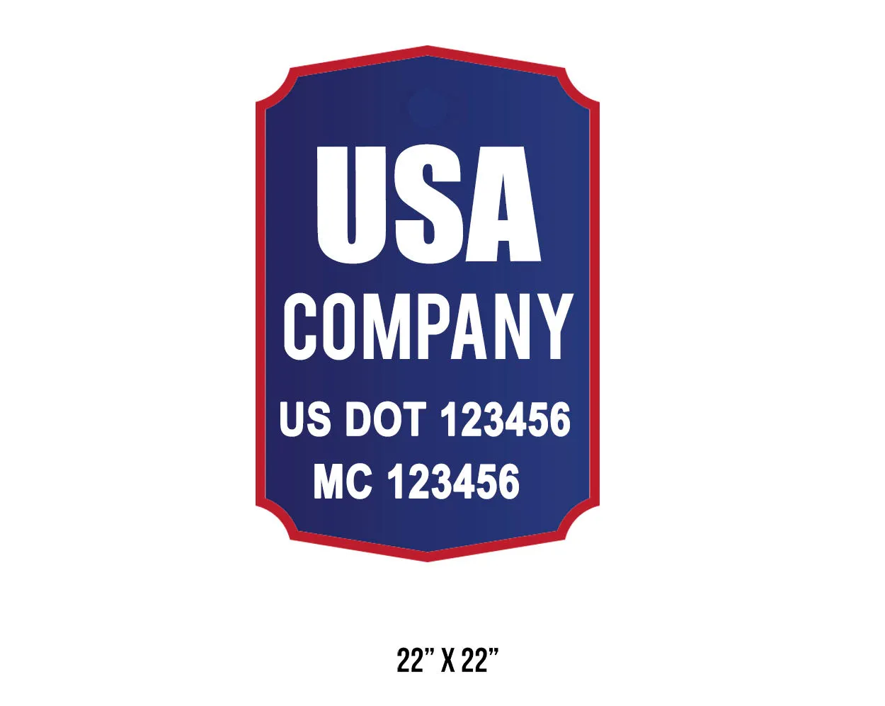 Company American  Truck Door Decal (USDOT), 2 Pack