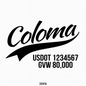Company Name Truck Decal, 2 Pack