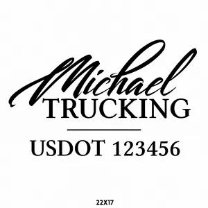 Company Name Truck Decal (USDOT), 2 Pack