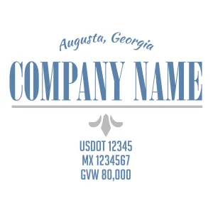 Company Name Truck Door Decal (USDOT), 2 Pack