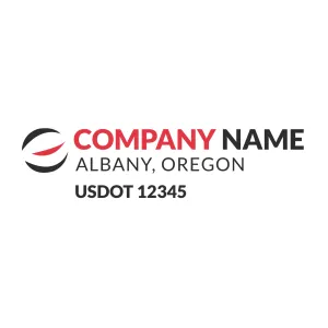 Company Name Truck Door Decal (USDOT), 2 Pack
