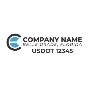 Company Name Truck Door Decal (USDOT), 2 Pack