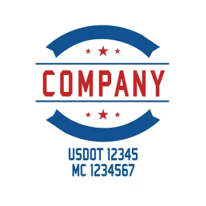 Company Name Truck Door Decal (USDOT), 2 Pack