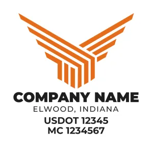 Company Name Truck Door Decal (USDOT), 2 Pack