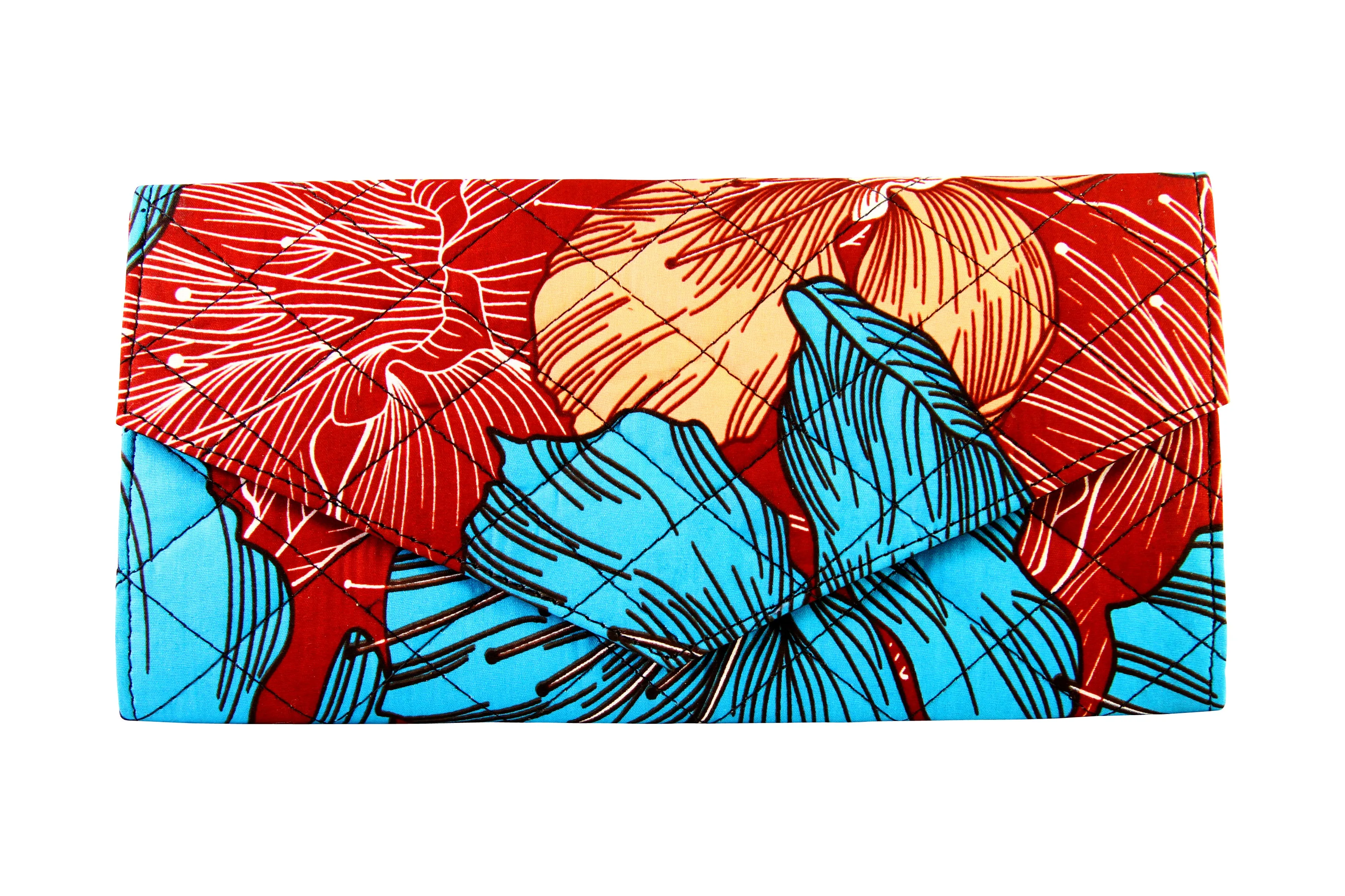 Cool Red Ankara Clutch Purse