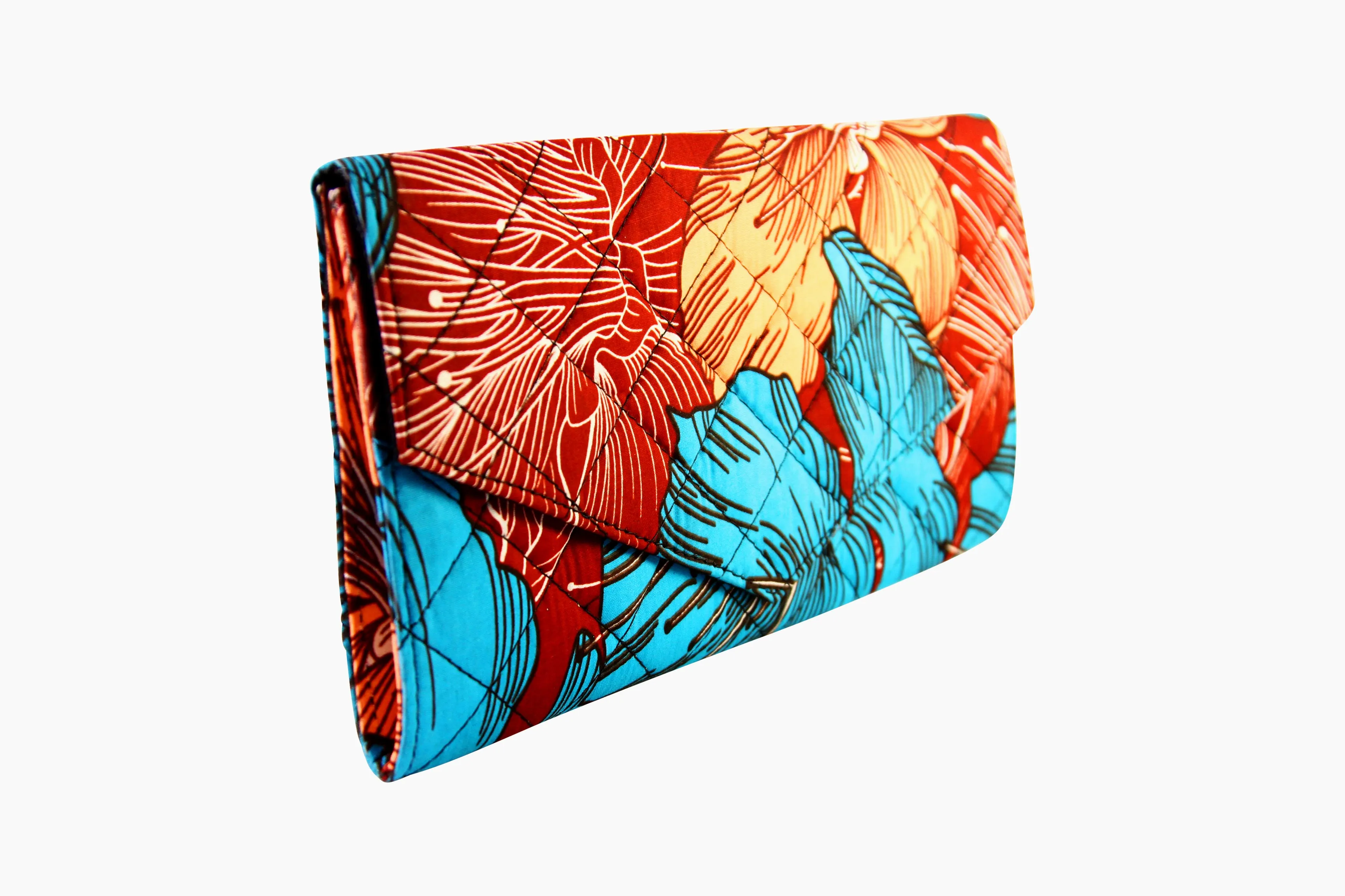 Cool Red Ankara Clutch Purse