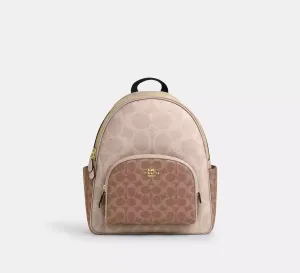 Court Backpack In Blocked Signature Canvas