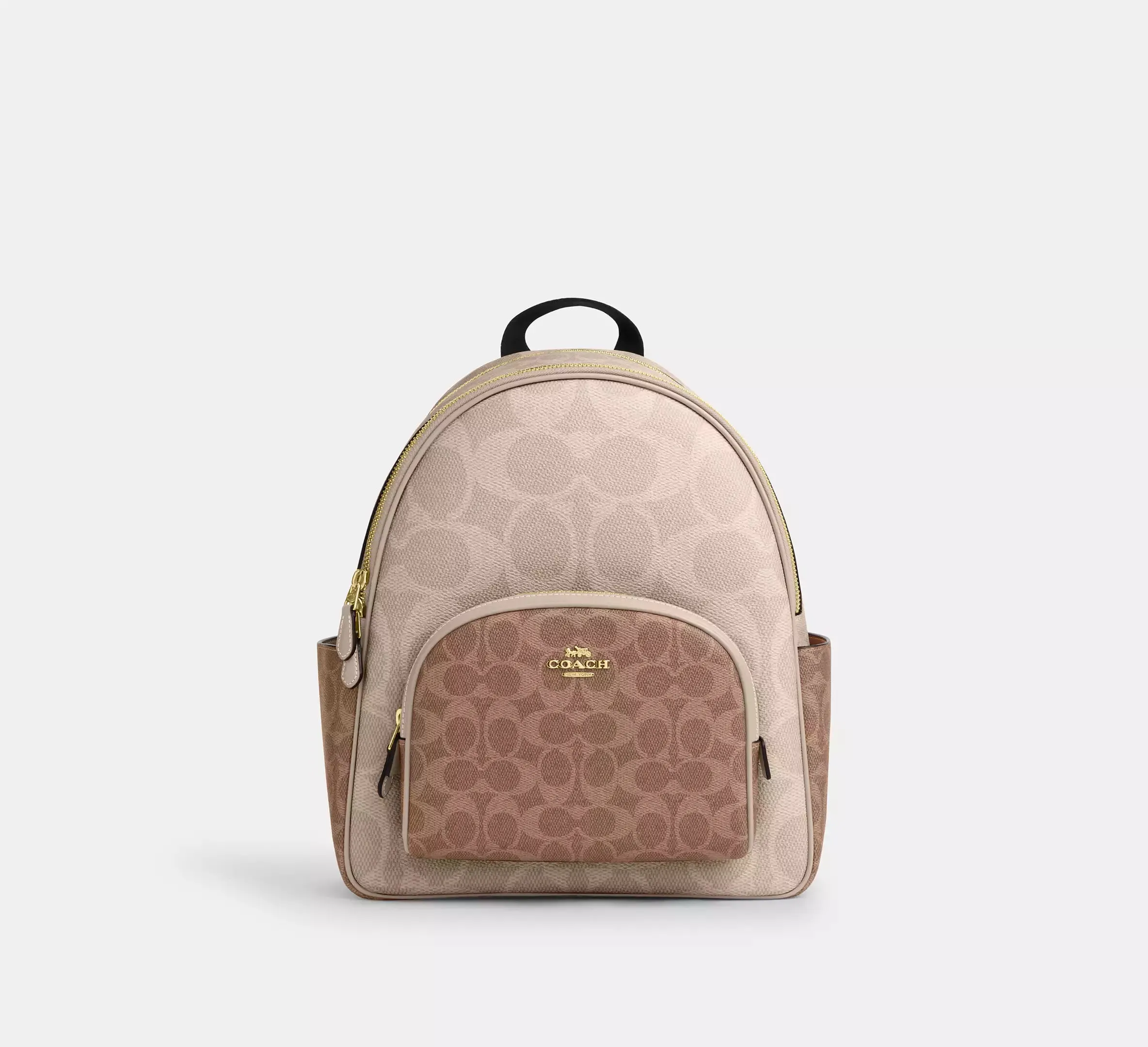 Court Backpack In Blocked Signature Canvas