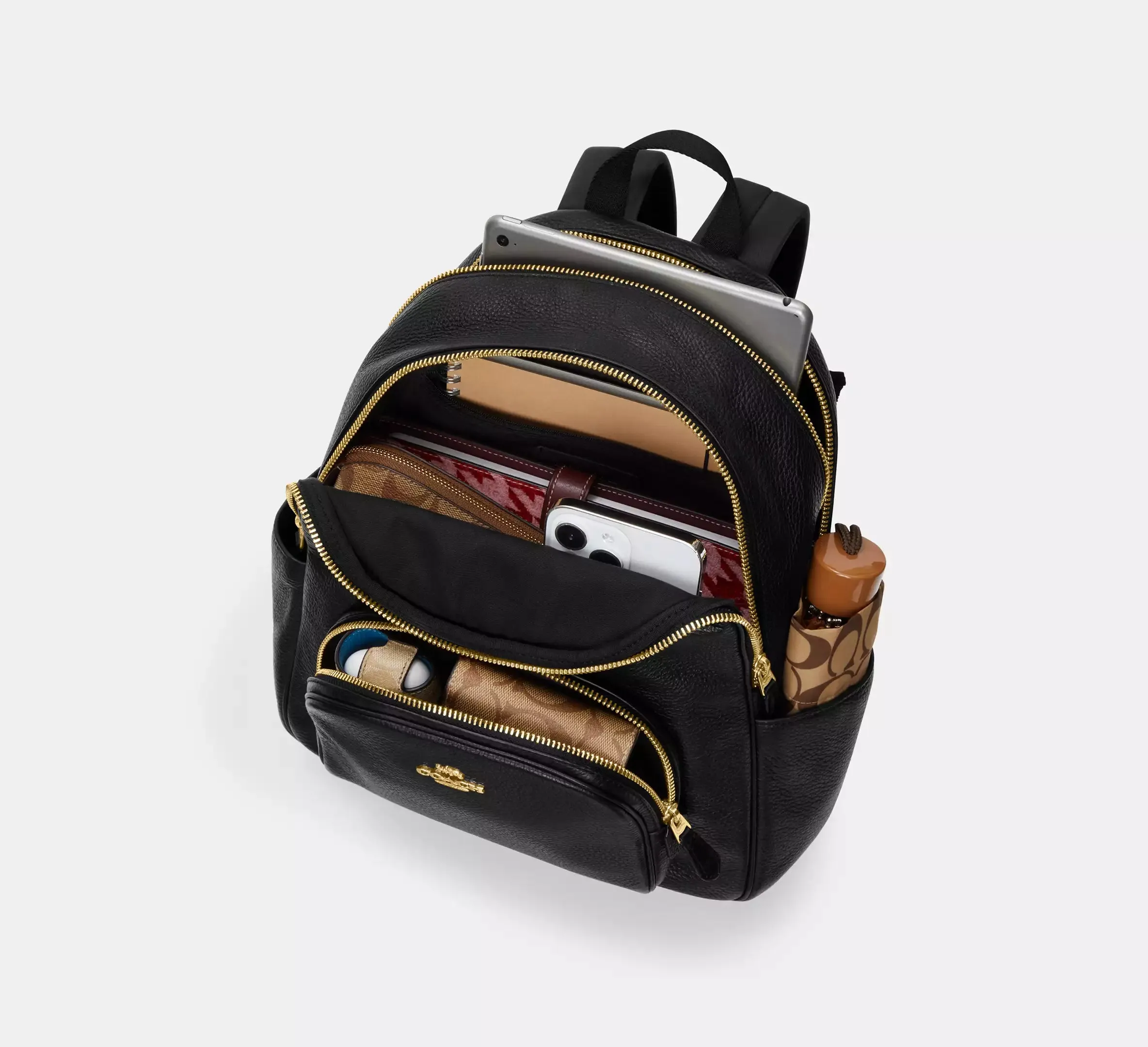 Court Backpack In Blocked Signature Canvas