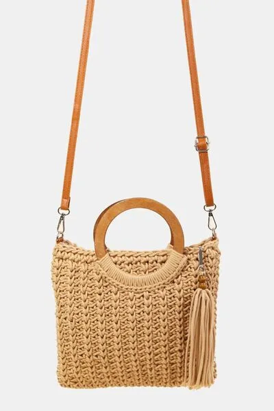 Crochet Knit Convertible Tote Bag [2 Colors]