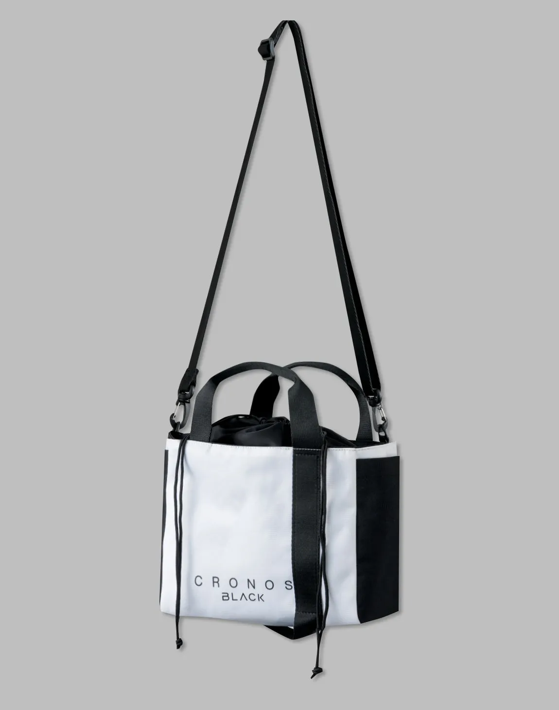 CRONOS BLACK TOTE BAG【BLACK×WHITE】