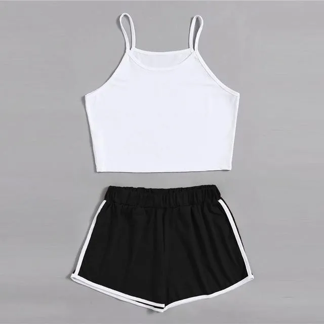 Crop Top & Shorts (2 Piece Set)