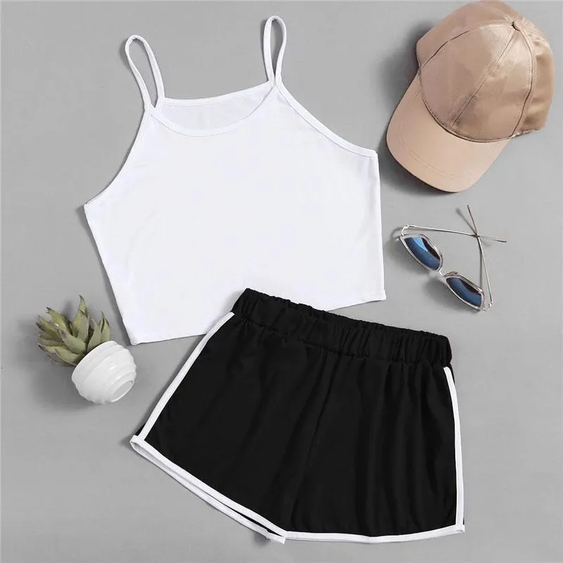 Crop Top & Shorts (2 Piece Set)