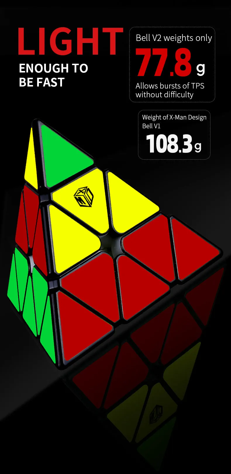 CSE Premium X-Man Bell Magnetic Pyraminx V2