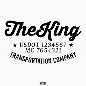 Custom Company Name Truck Decal (USDOT), 2 Pack