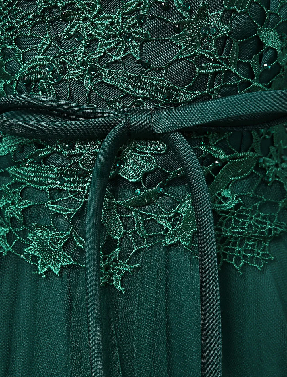 Dark Green Notched Neckline Tulle Evening Dress Backless Mother's Dress