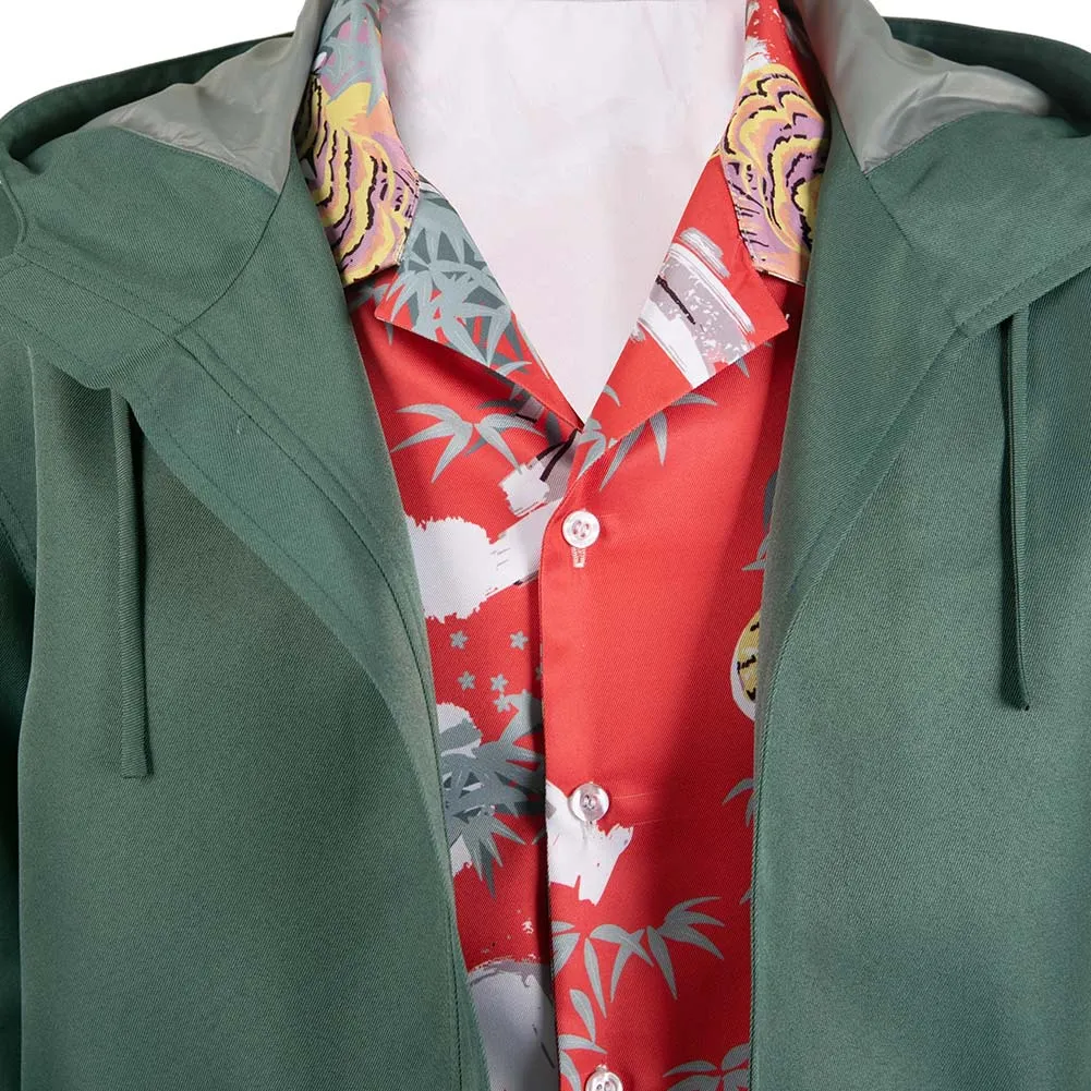Deadpool 3 Wade Wilson Green Jacket&Red Shirt Cosplay Costume Outfits