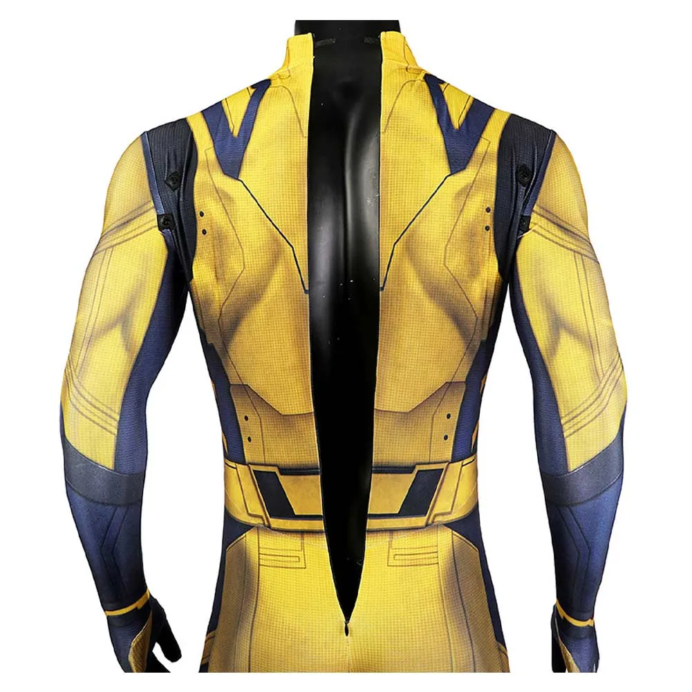 Deadpool 3 Wolverine Howlett Cosplay Costume Yellow Jumpsuit Outfits Halloween Carnival Suit