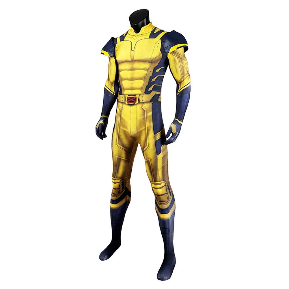 Deadpool 3 Wolverine Howlett Cosplay Costume Yellow Jumpsuit Outfits Halloween Carnival Suit
