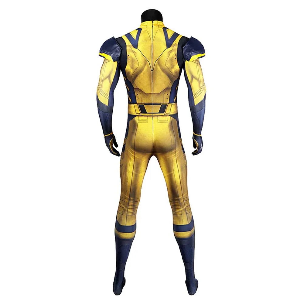 Deadpool 3 Wolverine Howlett Cosplay Costume Yellow Jumpsuit Outfits Halloween Carnival Suit