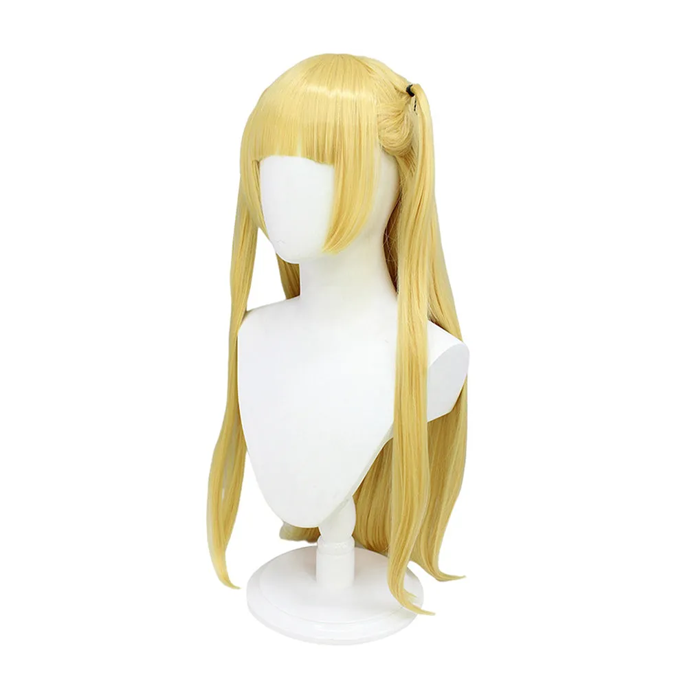 Death Note Amane Misa Cosplay Gold Wig Heat Resistant Synthetic Hair Accessories Props