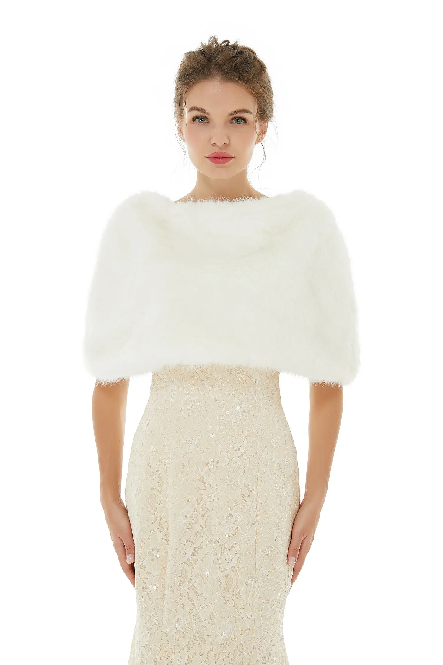 Delcy - Winter Faux Fur Wedding Wrap