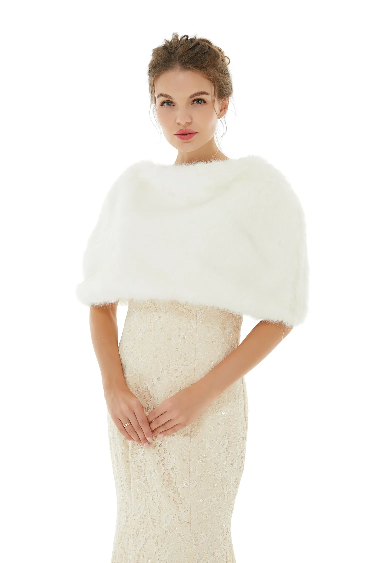 Delcy - Winter Faux Fur Wedding Wrap