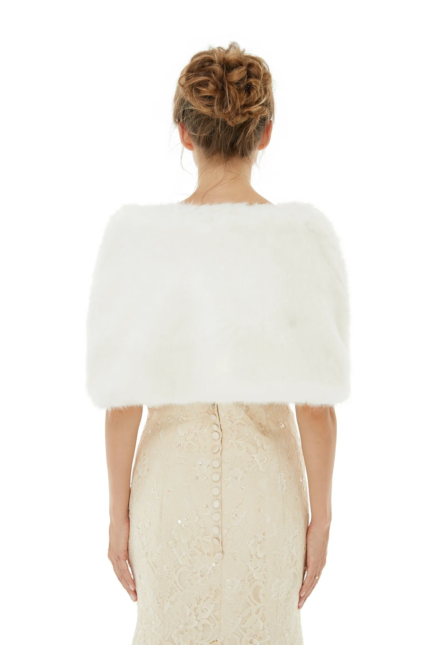 Delcy - Winter Faux Fur Wedding Wrap
