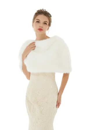 Delcy - Winter Faux Fur Wedding Wrap